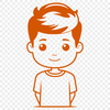 Young Profile Illustration A simple illustration of a young boy in profile, created using vector graphics.