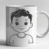 Adorable Youth Illustration A stylized illustration of a young boy.