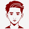 Young Boy Character Clip Art Design A young boy character designed as vector art, ideal for digital cut files and crafts.