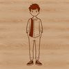 Minimalist Kid Clip Art A young boy's portrait in a simple vector design, suitable for various uses.