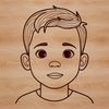 Adorable Young Boy SVG Illustration A simple illustration of a young boy, designed as vector art suitable for various uses.