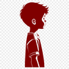 Cute Boy Illustration in SVG Format A young boy's illustration created as a vector graphic in SVG format.