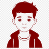 Young Male Figure Illustration A small, youthful male figure in a simple pose.