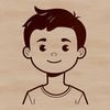 Cute Boy Character Vector Graphic A young boy character designed as a vector image.