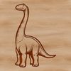 Prehistoric Giant Brachiosaurus Illustration A prehistoric Brachiosaurus dinosaur illustrated in a vector format.