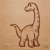 A large prehistoric brachiosaurus dinosaur in a vector format.
