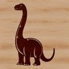 A large prehistoric brachiosaurus dinosaur illustration in vector format.