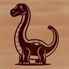 Brachiosaurus SVG Design A detailed illustration of a prehistoric brachiosaurus, a type of long-necked sauropod dinosaur.