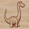 Brachiosaurus SVG Clip Art Design A prehistoric Brachiosaurus dinosaur illustration in vector format.