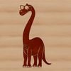 Cool Dino in Shades A prehistoric brachiosaurus wearing sunglasses in a digital vector illustration.