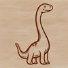 Long-Necked Prehistoric Creature Vector High-quality, scalable vector art of a long-necked dinosaur, ideal for digital design and cutting machine projects.