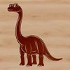 Prehistoric Dino Design A prehistoric brachiosaurus dinosaur depicted in a detailed vector design.