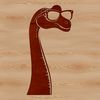 Cute Prehistoric Brachiosaurus SVG Art A prehistoric brachiosaurus with glasses on its head, depicted in vector art style.