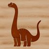Prehistoric Herbivore Icon An accurate vector drawing of a large herbivorous dinosaur from the Jurassic period, suitable for use in various designs.