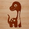 Baby Brachiosaurus Dinosaur Illustration Prehistoric brachiosaurus baby dinosaur illustration.