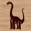 Jurassic Giant Vector Art A large, long-necked herbivorous dinosaur from the Jurassic period, illustrated in vector format.