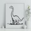 Stunning Brachiosaurus Vector Drawing