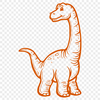 Free Beautiful Brachiosaurus Vector Illustration