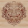 A detailed illustration of the human brain, showcasing its intricate anatomy with ornate details.