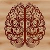Brain Illustration with Intricate Details A detailed illustration of a human brain with complex lines and shapes.