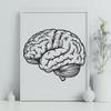 Brain Printable Image In SVG, PNG, PDF And DXF Formats