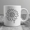 Beautiful Single Daisy Illustration A simple, high-quality illustration of a single daisy flower with detailed petals and center.