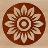 Minimalist Sunflower Design A stylized floral design featuring a single sunflower plant in a minimalist vector format.