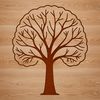 Vector graphic illustration of a tree, suitable for digital cutting machines and laser cutting tools.