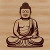 Buddhist Icon Illustration A high-quality digital illustration of a Buddhist deity in a traditional pose, suitable for graphic design projects.
