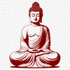 Buddha Silhouette Vector Art SVG illustration of a Buddhist figure with traditional robes, suitable for vector art designs.