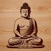 A high-quality illustration of the Buddha, suitable for digital designs and crafts.