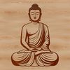 Buddha Illustration in Traditional Buddhist Pose A digital illustration of the Buddha in a traditional Buddhist pose, suitable for vector design projects.