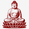 Beautiful Spiritual Figure SVG Buddhist spiritual figure in a meditative pose, rendered as a scalable vector graphic.