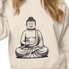 Religious Iconography in Vector Format A stylized illustration of the Buddha in meditation posture.