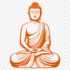 Buddha Icon SVG Vector Graphics A vector illustration of a Buddha figure, suitable for digital design and cutting machine use.