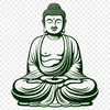Buddha Meditation Illustration A detailed illustration of the Buddhist figure in a meditative pose.