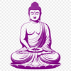 Buddha Icon Vector Design A digital illustration of the Buddha, suitable for vector art projects in Adobe Illustrator or Procreate.