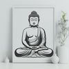 Buddha Icon SVG for Creative Projects An SVG icon of the Buddha for use in graphic design projects.