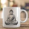 Buddha Icon in Simple Design A digital representation of the Buddha in a simple and clean design.