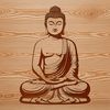 Free Vector Buddha Clip Art Design A detailed illustration of the Buddha in a meditative pose, suitable for vector design and cutting machine projects.