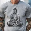 Minimalist Buddha Illustration A minimalist illustration of a Buddha in meditation pose.