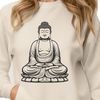 Religious Icon in Vector Format Buddha icon in vector format, suitable for digital design projects.