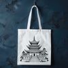 Traditional Buddhist Architecture Illustration A traditional Buddhist temple with intricate architectural details, suitable for vector design and cutting machine projects.