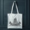 Exotic Asian Temple Illustration A stylized vector illustration of a Buddhist temple, suitable for various design applications.