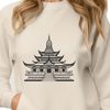 SVG Temple Vector Art A traditional Buddhist temple with intricate details, suitable for vector art projects.