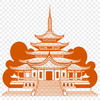 Traditional Buddhist Architecture Vector Art SVG illustration of a traditional Buddhist temple with intricate architecture.