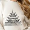 Buddhist Temple Illustration in Stunning Detail Buddhist temple architecture illustration with intricate details