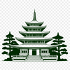 A traditional Asian-style Buddhist temple with multiple roofs and intricate architecture.