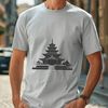 Ancient Buddhist Sanctuary A detailed illustration of a traditional Buddhist temple with intricate architecture.
