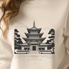 Buddhist Temple SVG Icon A traditional Buddhist temple with intricate architecture, suitable for vector art and design.